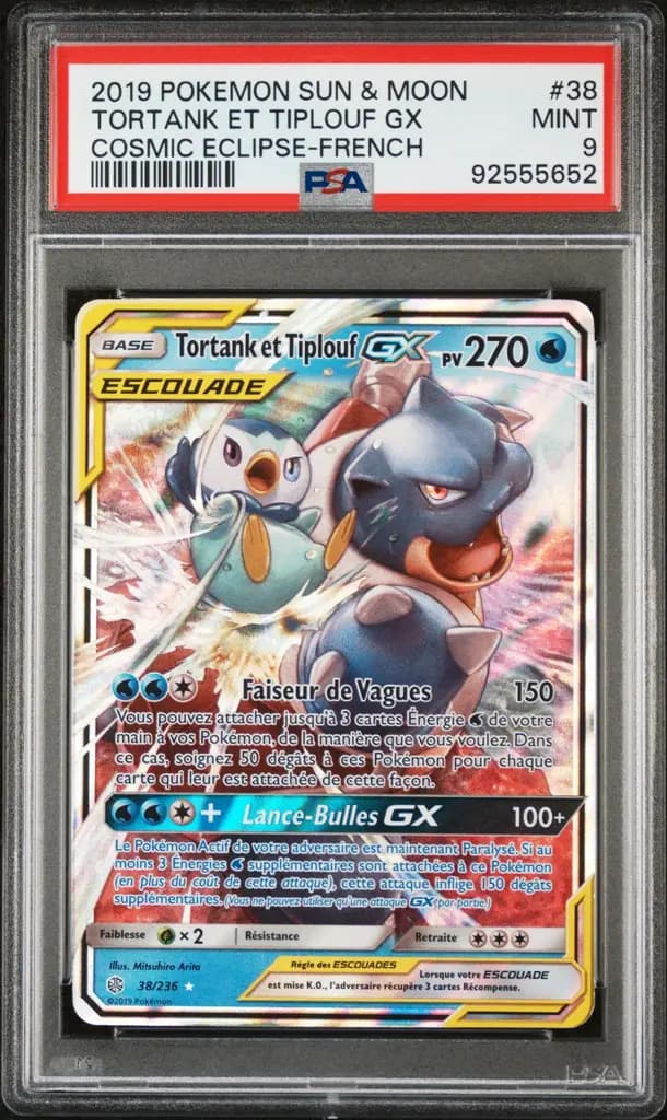 Tortank et Tiplouf GX · Éclipse Cosmique 38 · PSA 9