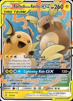 Raichu et Raichu d’Alola GX · Harmonie des Esprits 54